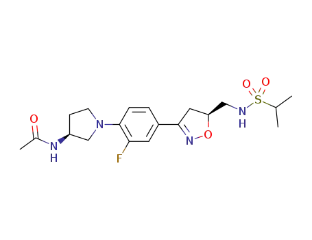 N-((3S)-1-(2-fluoro-4-((5S)-5-((1-methylethylsulfonamido)methyl)-4,5-dihydroisoxazol-3-yl)phenyl)pyrrolidin-3-yl)acetamide