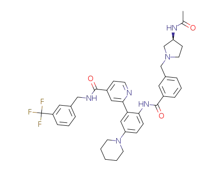 (S)-2-(2-(3-((3-Acetamidopyrrolidin-1-yl)methyl)benzamido)-5-(piperidin-1-yl)phenyl)-N-(3-(trifluoromethyl)benzyl)isonicotinamide