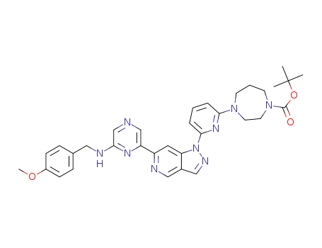tert-butyl 4-[6-[6-[6-[(4-methoxyphenyl)methylamino]pyrazin-2-yl]pyrazolo[4,3-c]pyridin-1-yl]-2-pyridyl]-1,4-diazepane-1-carboxylate