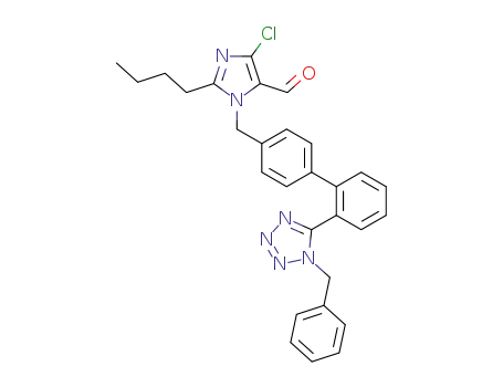1-{[2′-(1-benzyl-1H-tetrazol-5-yl)-1,1′-biphenyl-4-yl]methyl}-2-butyl-4-chloro-1H-imidazole-5-carbaldehyde