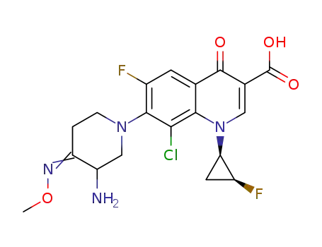 7-[3-amino-4-(methoxyimino)piperidin-1-yl]-8-chloro-6-fluoro-1-[(1R,2S)-2-fluorocyclopropyl]-4-oxo-1,4-dihydroquinoline-3-carboxylic acid