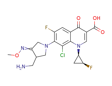 7-[3-(aminomethyl)-4-(methoxyimino)pyrrolidin-1-yl]-8-chloro-6-fluoro-1-[(1R,2S)-2-fluorocyclopropyl]-4-oxo-1,4-dihydroquinoline-3-carboxylic acid