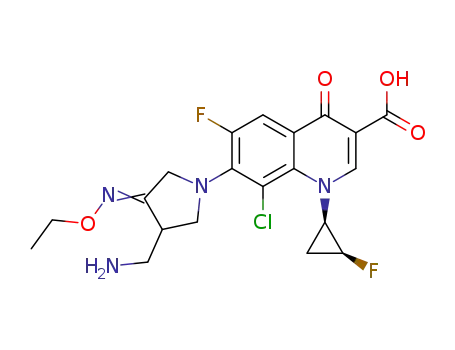 7-[3-(aminomethyl)-4-(ethoxyimino)pyrrolidin-1-yl]-8-chloro-6-fluoro-1-[(1R,2S)-2-fluorocyclopropyl]-4-oxo-1,4-dihydroquinoline-3-carboxylic acid