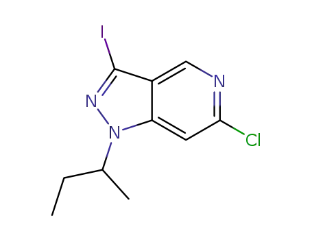 (±)-1-(sec-butyl)-6-chloro-3-iodo-1H-pyrazolo[4,3-c]pyridine