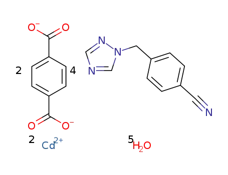 {[Cd2(4-(1H-1,2,4-triazol-1-ylmethyl)cyanobenzene)4(1,4-1,4-benzenedicarboxylic acid-H2)2(H2O)2]*3H2O}n