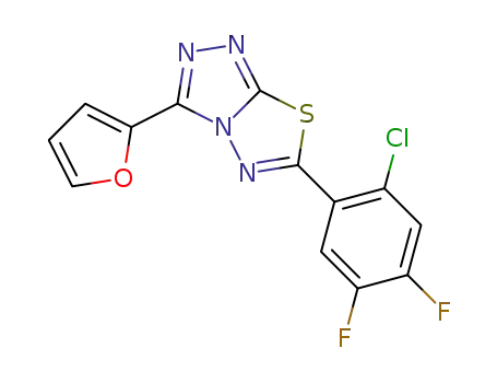 6-(2-chloro-4,5-difluorophenyl)-3-(furan-2-yl)-[1,2,4]triazolo[3,4-b][1,3,4]thiadiazole