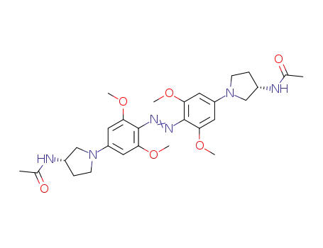 N,N’-((3S,3'S)-((-diazene-1,2-diyl)bis(3,5-dimethoxy-4,1-phenylene))bis(pyrrolidine-1,3-diyl))diacetamide