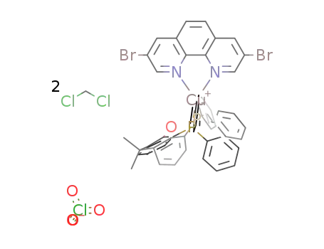 [Cu(3,8-dibromo-1,10-phenanthroline)(9,9-dimethyl-4,5-bis(diphenylphosphino)-9H-xanthene)]ClO4*2CH2Cl2