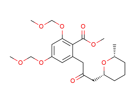 methyl 2,4-bis(methoxymethoxy)-6-(3-((2R,6R)-6-methyltetrahydro-2H-pyran-2-yl)-2-oxopropyl) benzoate