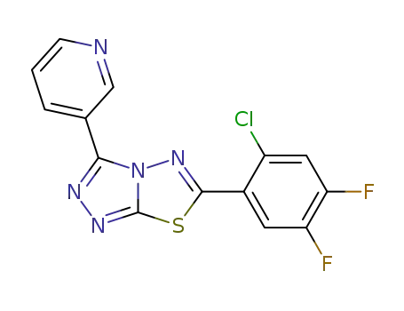 6-(2-chloro-4,5-difluorophenyl)-3-(pyridin-3-yl)[1,2,4]-triazolo[3,4-b][1,3,4]thiadiazole