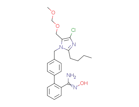 4'-((2-butyl-4-chloro-5-((methoxymethoxy)methyl)-1H-imidazol-1-yl)methyl)-N'-hydroxy-[1,1'-biphenyl]-2-carboximidamide