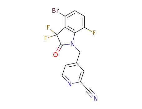 4-[(4-bromo-3,3,7-trifluoro-2-oxo-2,3-dihydro-1H-indol-1-yl)methyl]pyridine-2-carbonitrile