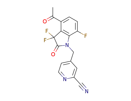 4-[(4-acetyl-3,3,7-trifluoro-2-oxo-2,3-dihydro-1H-indol-1-yl)methyl]pyridine-2-carbonitrile