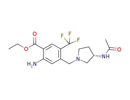 ethyl 4-[[(3S)-3-acetamidopyrrolidin-1-yl]methyl]-2-amino-5-(trifluoromethyl)benzoate