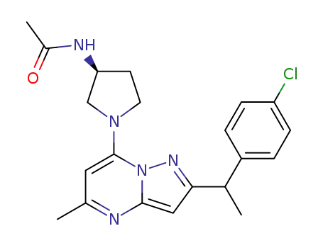 N-[(3S)-1-{2-[1-(4-chlorophenyl)ethyl]-5-methylpyrazolo[1,5-a]pyrimidin-7-yl}pyrrolidin-3-yl]acetamide