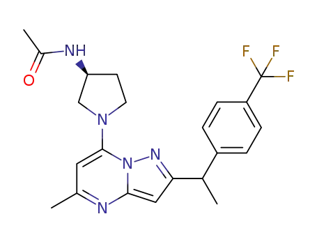 N-[(3S)-1-(5-methyl-2-{1-[4-(trifluoromethyl)phenyl]ethyl}pyrazolo[1,5-a]pyrimidin-7-yl)pyrrolidin-3-yl]acetamide