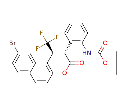 tert-butyl (2-((1S,2R)-9-bromo-3-oxo-1-(trifluoromethyl)-2,3-dihydro-1H-benzo[f]chromen-2-yl)phenyl)carbamate