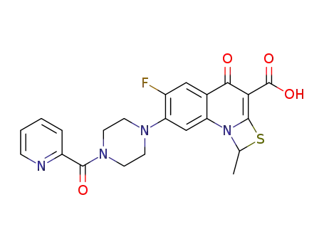 6-fluoro-1-methyl-4-oxo-7-(4-picolinoylpiperazin-1-yl)-1H,4H-[1,3]thiazeto[3,2-a]quinoline-3-carboxylic acid