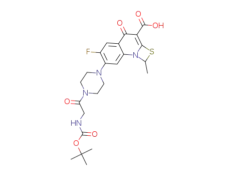 7-(4-((tert-butoxycarbonyl)glycyl)piperazin-1-yl)-6-fluoro-1-methyl-4-oxo-1H,4H-[1,3]thiazeto[3,2-a]quinoline-3-carboxylic acid