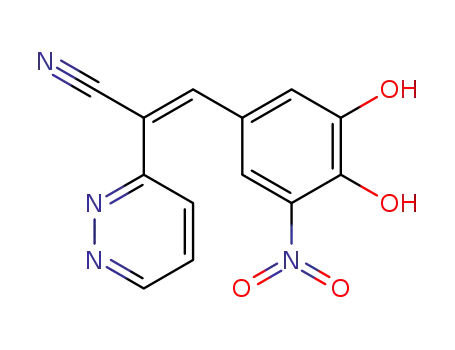 (E)-3-(3,4-dihydroxy-5-nitrophenyl)-2-(pyridazin-3-yl)acrylonitrile