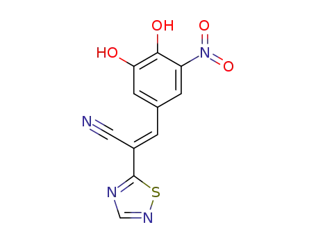 (E)-3-(3,4-dihydroxy-5-nitrophenyl)-2-(1,2,4-thiadiazol-5-yl)acrylonitrile