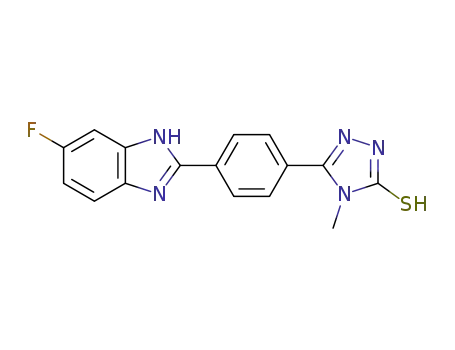 5-(4-(6-fluoro-1H-benzimidazol-2-yl)phenyl)-4-methyl-4H-1,2,4-triazole-3-thiol