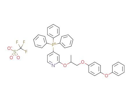 (2-((1-(4-phenoxyphenoxy)propan-2-yl)oxy)pyridin-4-yl)triphenylphosphonium trifluoromethanesulfonate