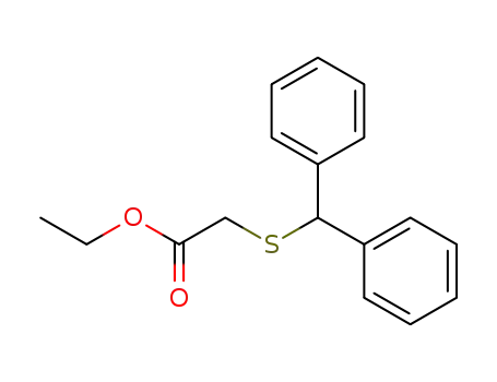 Molecular Structure of 63547-23-9 (ACETIC ACID, [(DIPHENYLMETHYL)THIO]-, ETHYL ESTER)