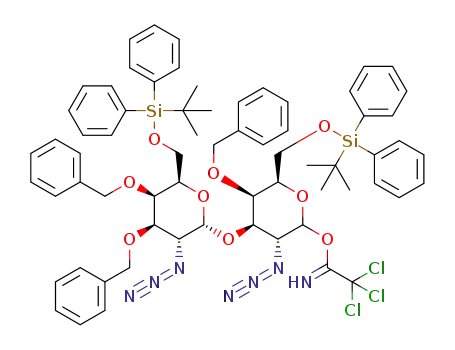 O-(2-deoxy-2-azido-3,4-di-O-benzyl-6-O-tert-butyldiphenylsilyl-α-D-galactopyranosyl)(1→3)-(2-deoxy-2-azido-4-O-benzyl-6-O-tert-butyldiphenylsilyl-α/β-D-galactopyranosyl) trichloroacetimidate