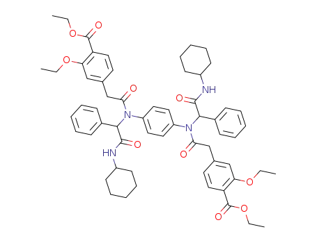 diethyl-4,4'-(2,2'-(1,4-phenylenebis((2-(cyclohexylamino)-2-oxo-1-sphenylethyl)azanediyl)) bis(2-oxoethane-2,1-diyl))bis(2-ethoxybenzoate)