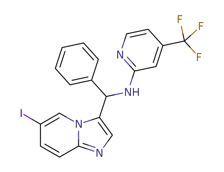 N-((6-iodoimidazo[1,2-a]pyridin-3-yl)(phenyl)methyl)-4-(trifluoromethyl)pyridin-2-amine