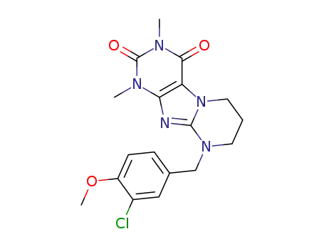 9-(3-chloro-4-methoxybenzyl)-1,3-dimethyl-6,7,8,9-tetrahydropyrimido[2,1-f]purine-2,4(1H,3H)-dione
