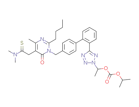 1-(5-(4'-((2-butyl-5-(2-(dimethylamino)-2-thioxoethyl)-4-methyl-6-oxopyrimidin-1(6H)-yl)methyl)-[1,1'-biphenyl]-2-yl)-2H-tetrazol-2-yl)ethyl isopropyl carbonate