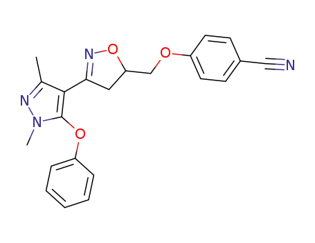 4-{[3-(1,3-dimethyl-5-phenoxy-1H-pyrazol-4-yl)-4,5-dihydroisoxazol-5-yl]methoxy}benzonitrile