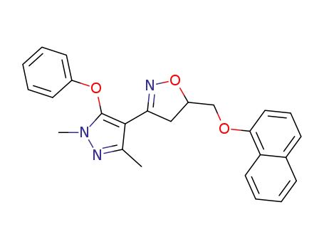3-(1,3-dimethyl-5-phenoxy-1H-pyrazol-4-yl)-5-[(naphthalen-1-yloxy)methyl]-4,5-dihydroisoxazole