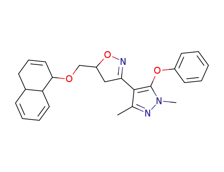 3-(1,3-dimethyl-5-phenoxy-1H-pyrazol-4-yl)-5-(((1,4,4a,8a-tetrahydronaphthalen-1-yl)oxy)methyl)-4,5-dihydroisoxazole