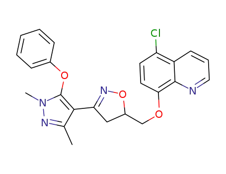 5-{[(5-chloroquinolin-8-yl)oxy]methyl}-3-(1,3-dimethyl-5-phenoxy-1H-pyrazol-4-yl)-4,5-dihydroisoxazole