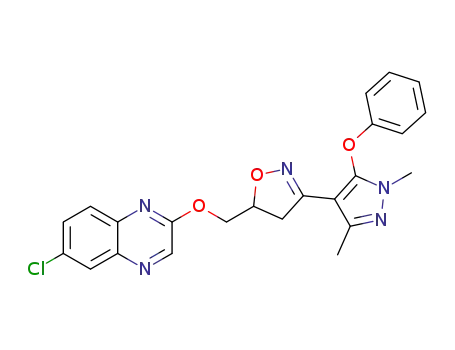 5-{[(6-chloroquinoxalin-2-yl)oxy]methyl}-3-(1,3-dimethyl-5-phenoxy-1H-pyrazol-4-yl)-4,5-dihydroisoxazole