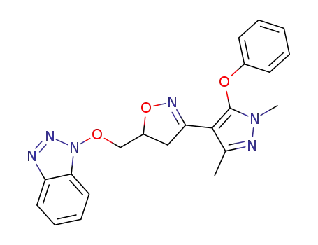 5-{[(1H-benzo[d][1,2,3]triazol-1-yl)oxy]methyl}-3-(1,3-dimethyl-5-phenoxy-1H-pyrazol-4-yl)-4,5-dihydroisoxazole