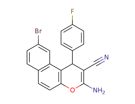 3-amino-9-bromo-1-(4-fluorophenyl)-1H-benzo[f]chromene-2-carbonitrile