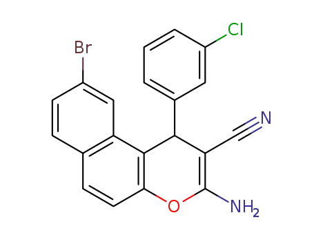 3-amino-9-bromo-1-(3-chlorophenyl)-1H-benzo[f]chromene-2-carbonitrile