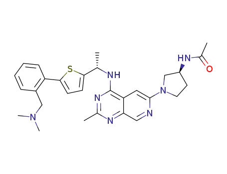 N-[(3S)-1-(4-{[(1S)-1-(5-{2-[(dimethylamino)methyl]phenyl}thiophen-2-yl)ethyl]amino}-2-methylpyrido[3,4-d]pyrimidin-6-yl)pyrrolidin-3-yl]acetamide