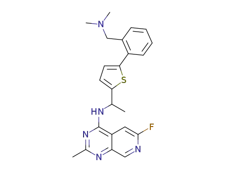 N-[1-(5-{2-[(dimethylamino)methyl]phenyl}thiophen-2-yl)ethyl]-6-fluoro-2-methylpyrido[3,4-d]pyrimidin-4-amine