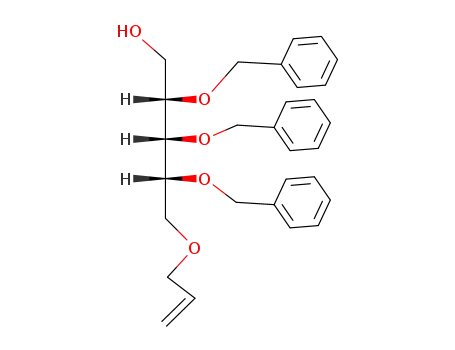 Molecular Structure of 111549-97-4 (5-O-Allyl-2,3,4-tri-O-benzyl-D-ribitol)