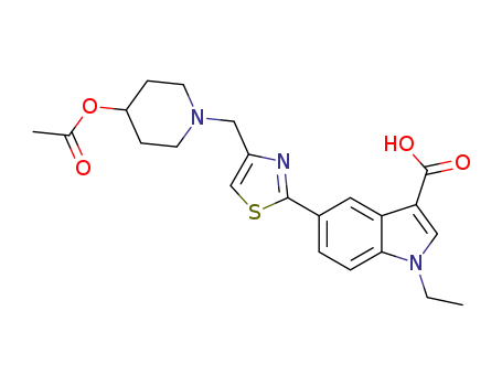 5-(4-{[4-(acetyloxy)piperidin-1-yl]methyl}-1,3-thiazol-2-yl)-1-ethyl-1H-indole-3-carboxylic acid