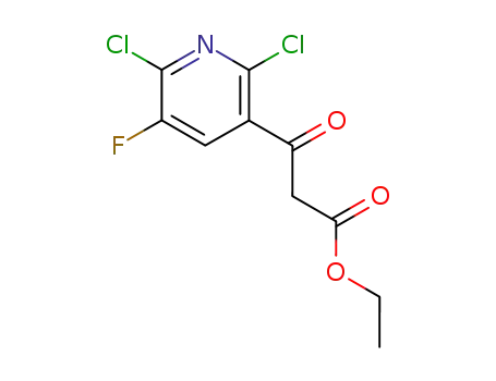 Molecular Structure of 96568-04-6 (Ethyl 2,6-dichloro-5-fluoro-pyridine-3-acetoacetate)