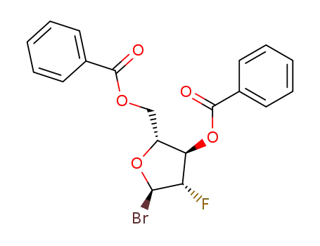 Molecular Structure of 97614-44-3 (2-Deoxy-2-fluoro-alpha-D-arabinofuranosyl bromide 3,5-dibenzoate)