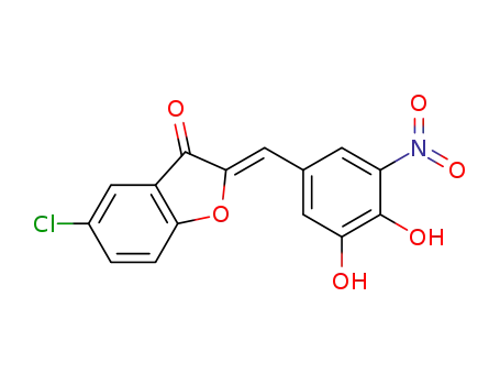 (2Z)-5-chloro-2-[(3,4-dihydroxy-5-nitrophenyl)methylidene]benzofuran-3-one