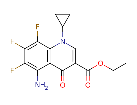 3-Quinolinecarboxylicacid, 5-amino-1-cyclopropyl-6,7,8-trifluoro-1,4-dihydro-4-oxo-, ethyl ester                                                                                                        (103772-13-0)