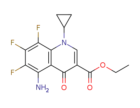 Molecular Structure of 103772-13-0 (1-CYCLOPROPYL-5-AMIDO-6,7,8-TRIFLUORO-1,4-DIHYDRO-4-OXO-3- QUINOLINECARBOXYLIC ACID ETHYL ESTER)